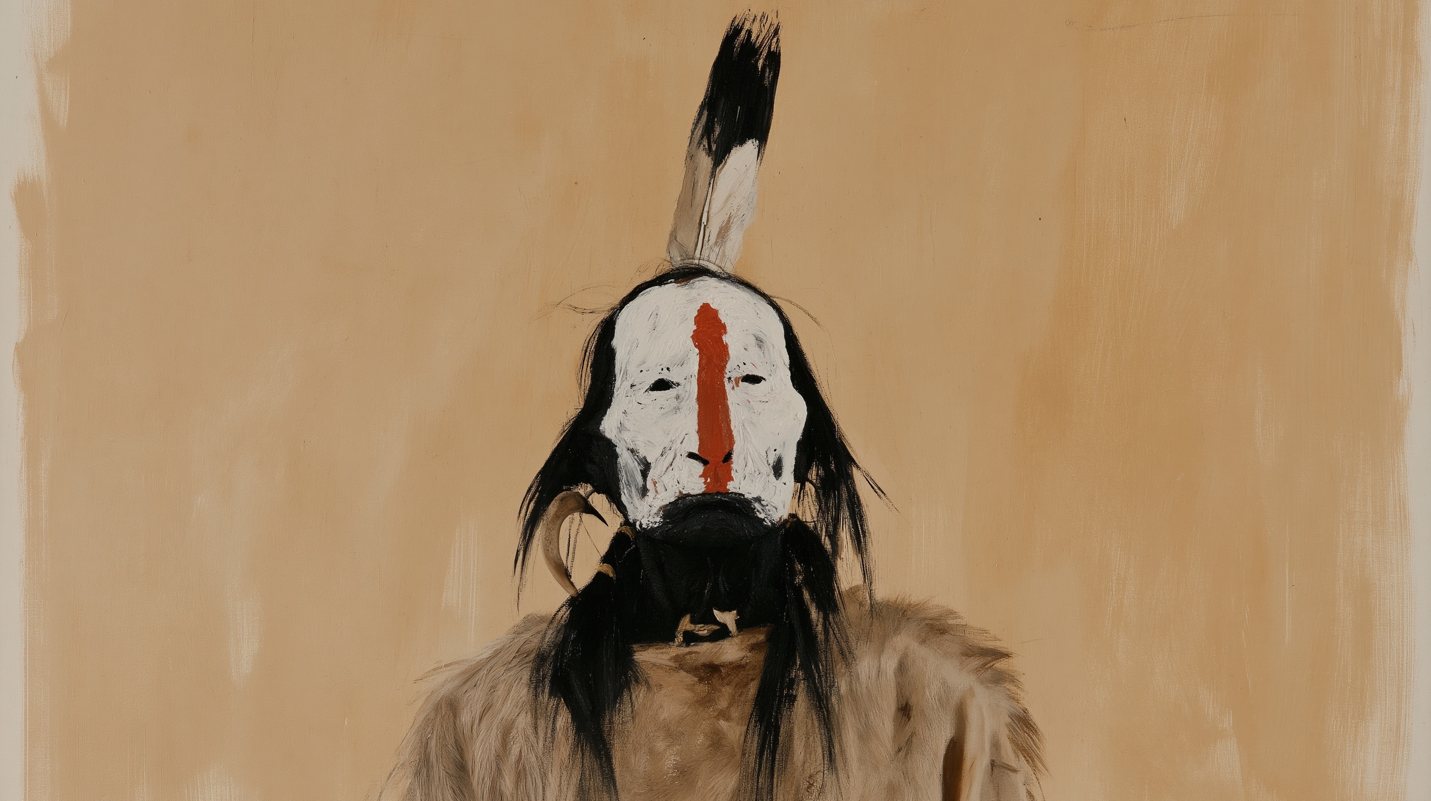 Elderly Arikara Chief Portrait Cinematic Art