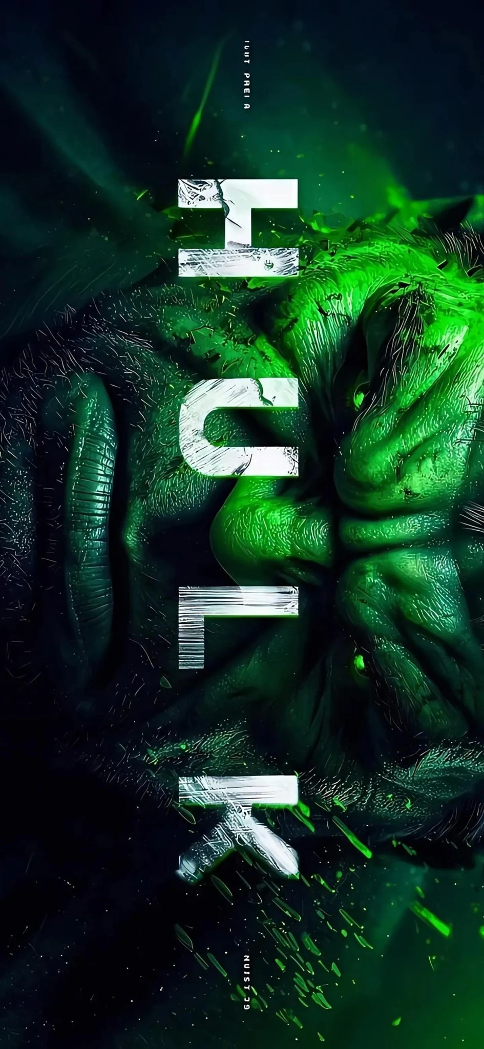 Hulk Face Cinematic Text Poster
