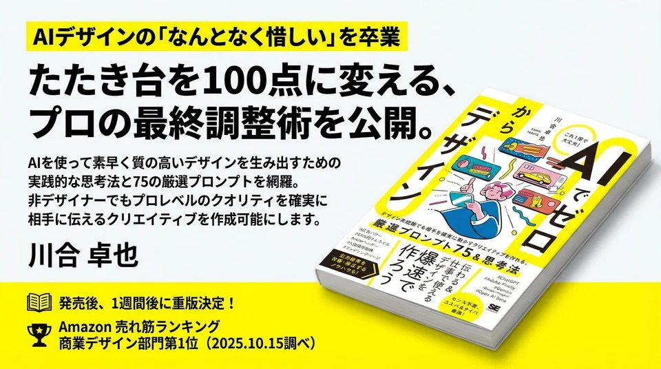 AI Design Book Ad with 3D Cover on Yellow Background