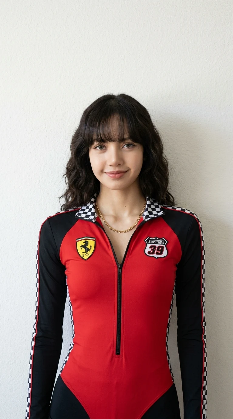 Lisa from BLACKPINK in Ferrari Racing Bodysuit
