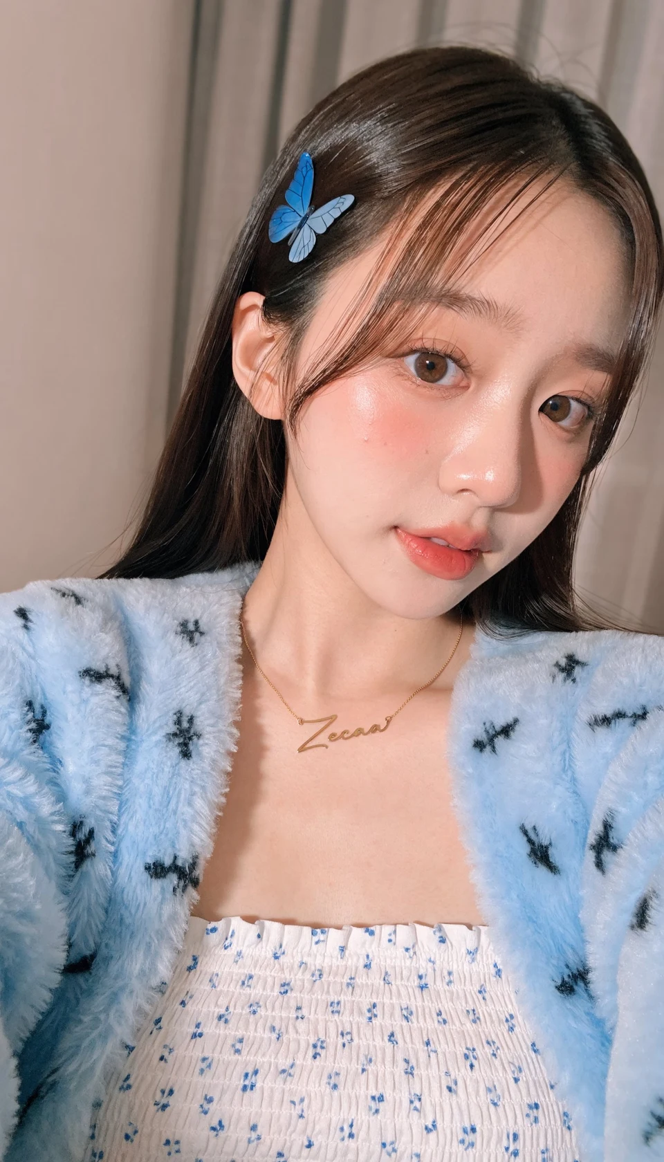 close-up selfie of young east asian woman