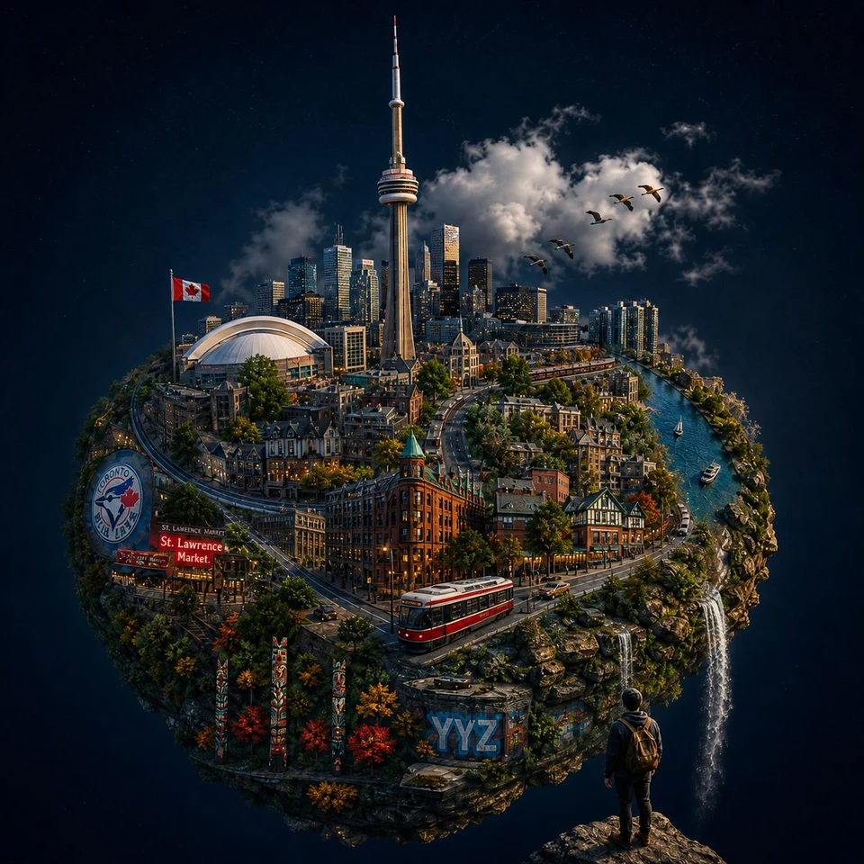 Tiny Planet Toronto Cinematic Fantasy Travel Poster