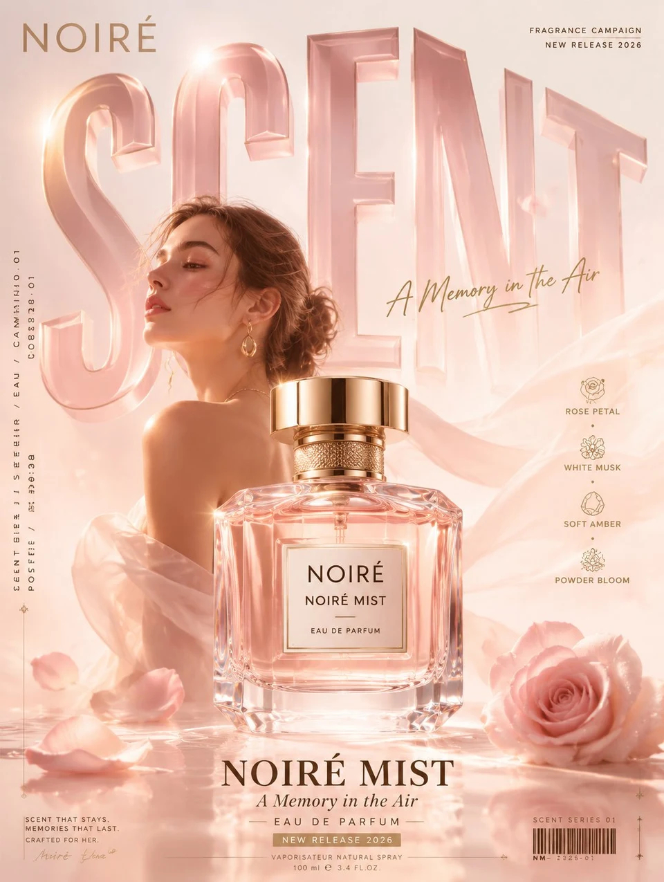 Noire Mist perfume campaign poster