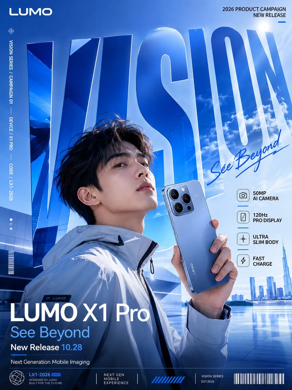 Mobile Phone Commercial Ad Poster Vision