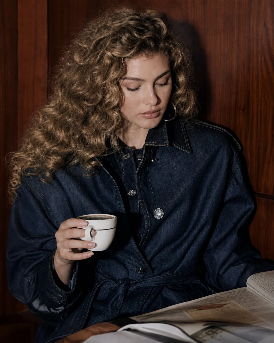 woman reading book with coffee cup