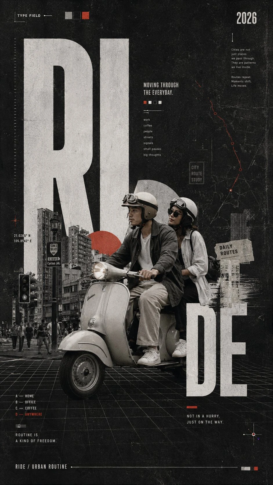 Experimental Editorial Typography Poster of Urban
