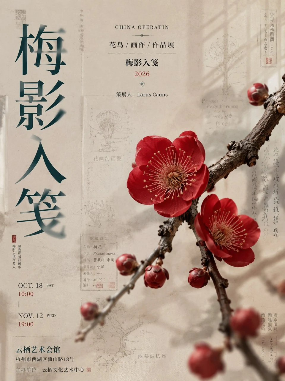 Plum Blossom Exhibition Poster Design