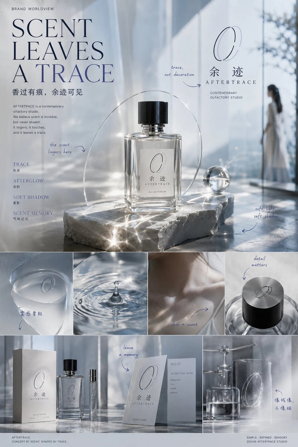 Perfume brand identity proposal poster