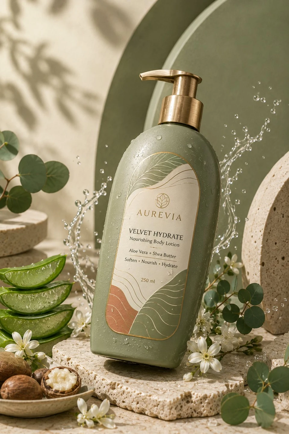 AUREVIA Velvet Hydrate Body Lotion Luxury Ad