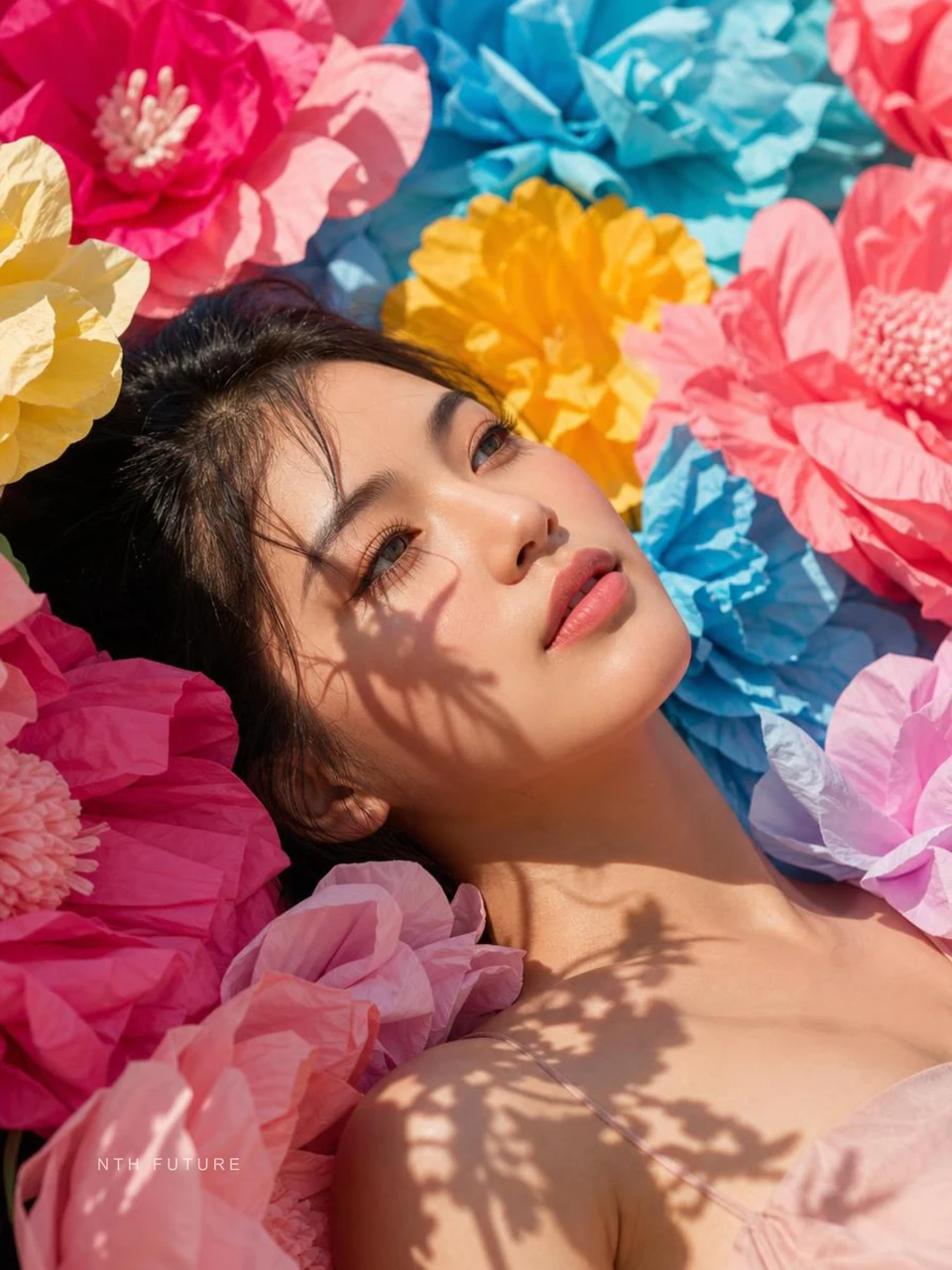 Cinematic beauty portrait of a Vietnamese woman
