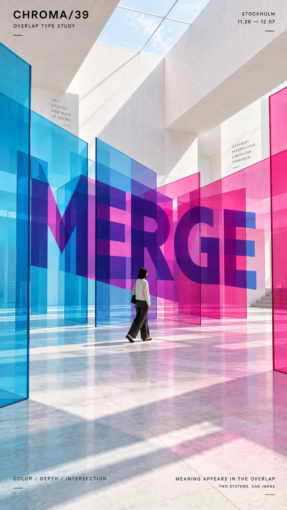 Perspective Typography Exhibition Poster