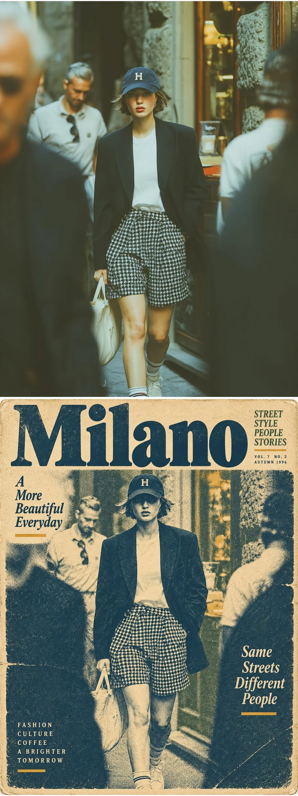 vintage mid-century fashion magazine cover