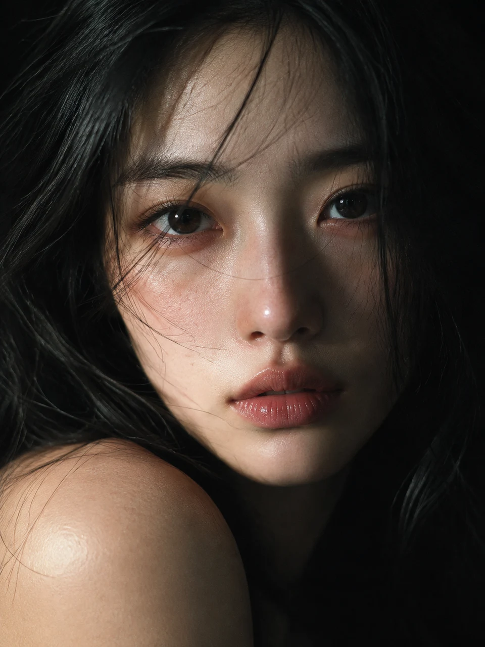 Cinematic Close-Up Portrait With Soft Lighting
