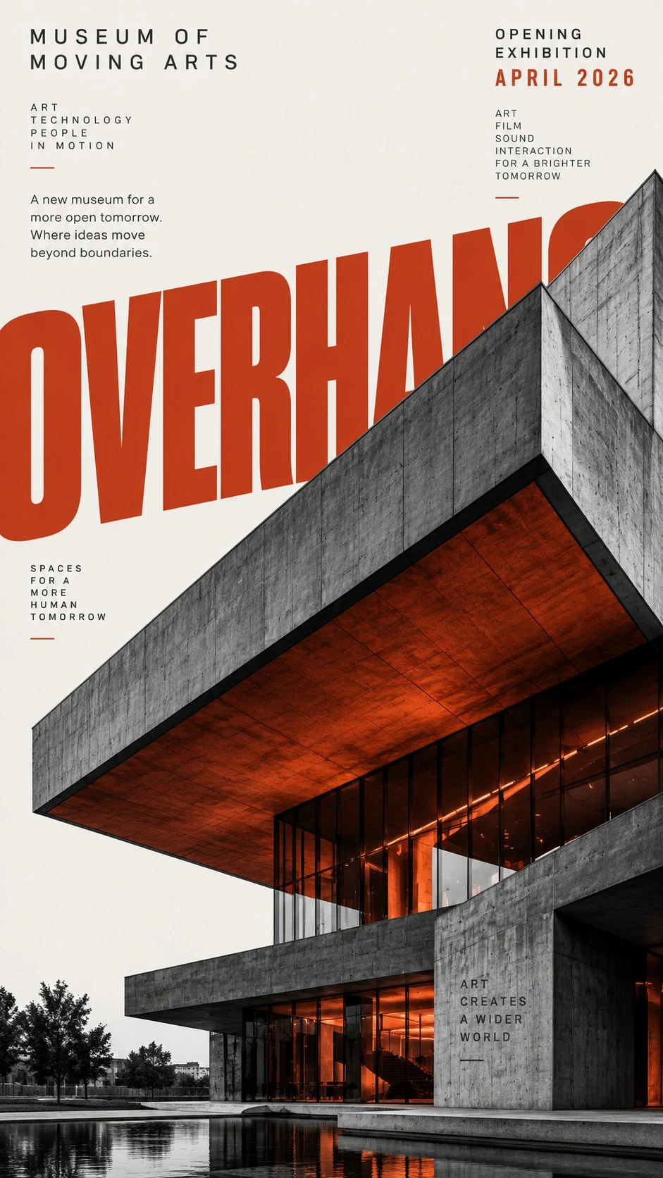 Architectural editorial poster museum exhibition