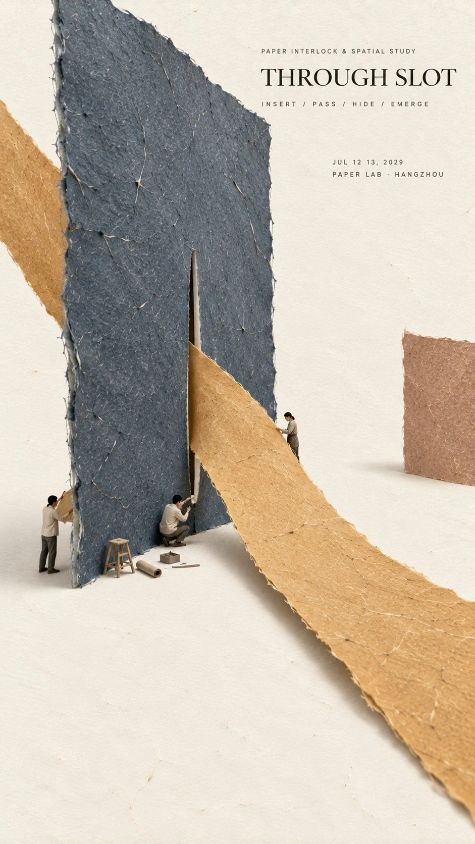 vertical editorial poster paper interlock study