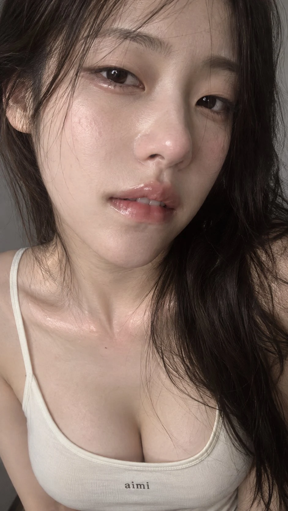 Close-up portrait of a young East Asian woman in a