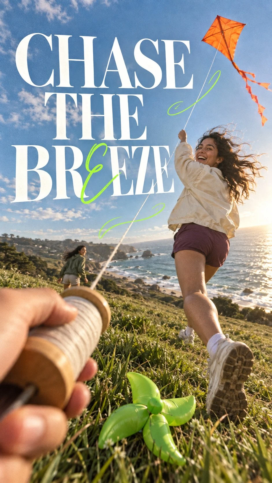 Chase the Breeze kite flyer poster