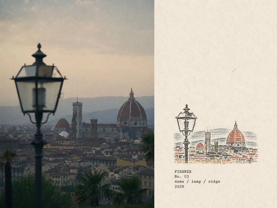 Firenze Travel Field Notes Poster