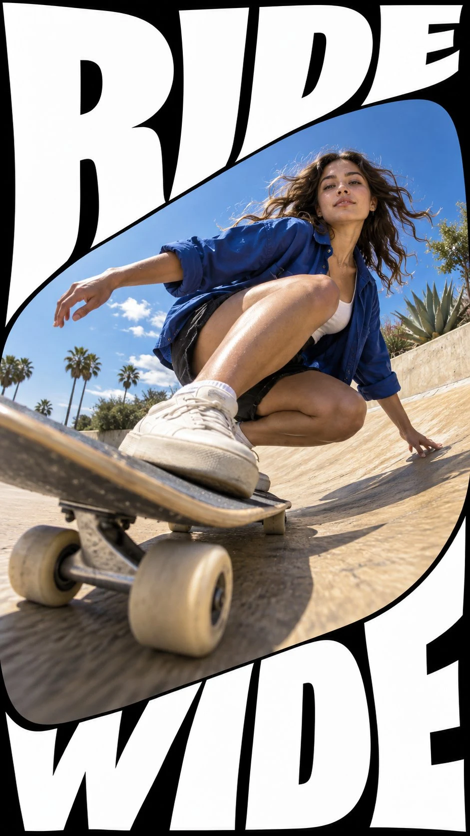 Ride Wide Skateboard Editorial Poster