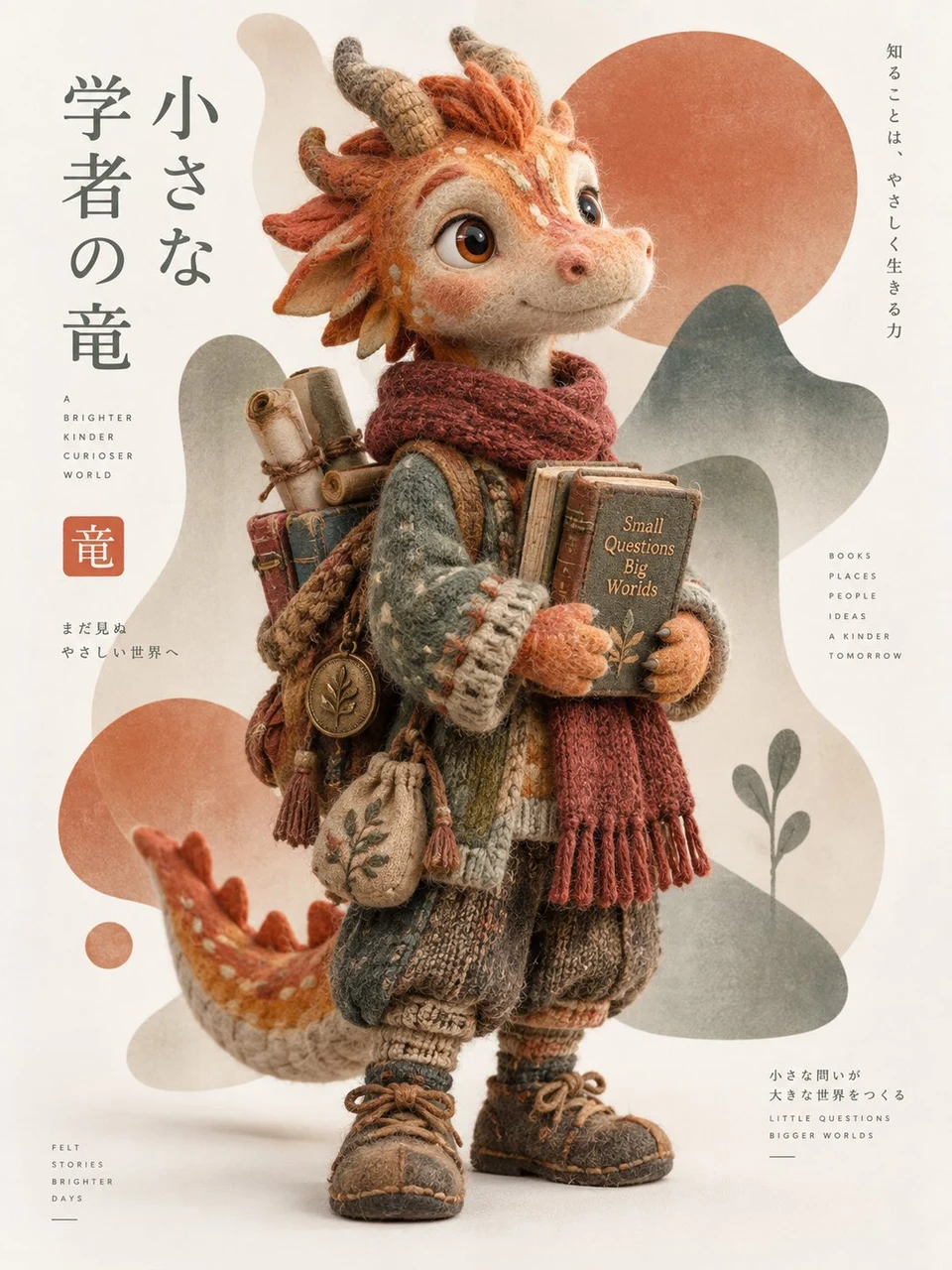 Handcrafted dragon book character poster