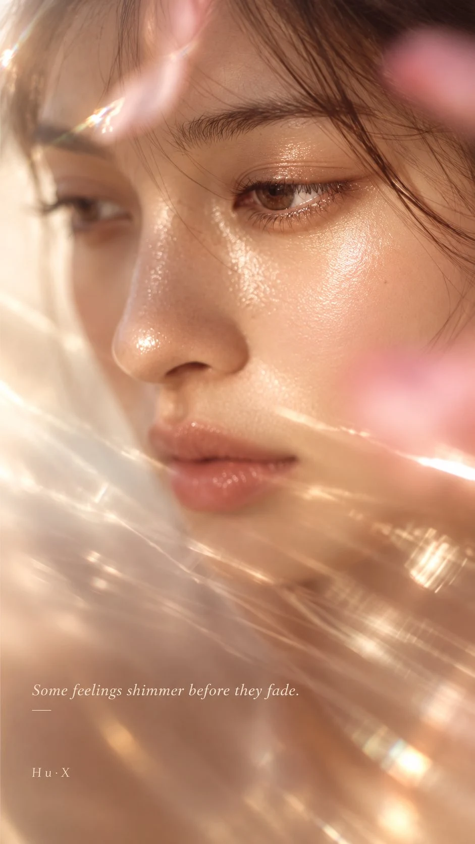 intimate wet skin beauty editorial portrait