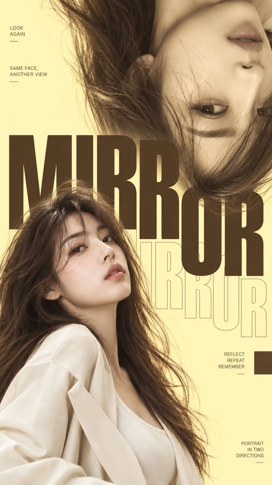 fashion editorial poster mirror portrait