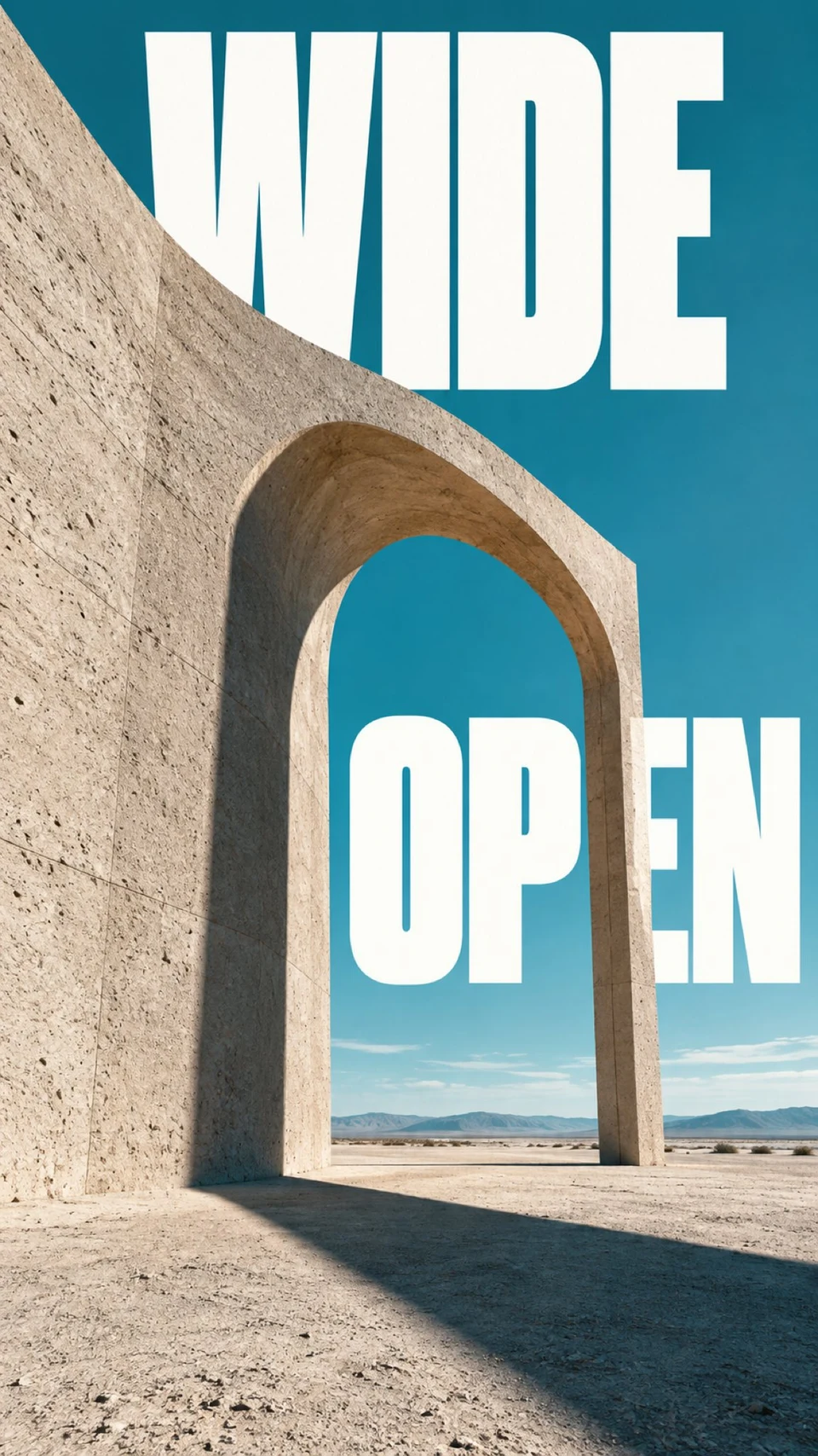 minimalist architectural concrete arch poster wide
