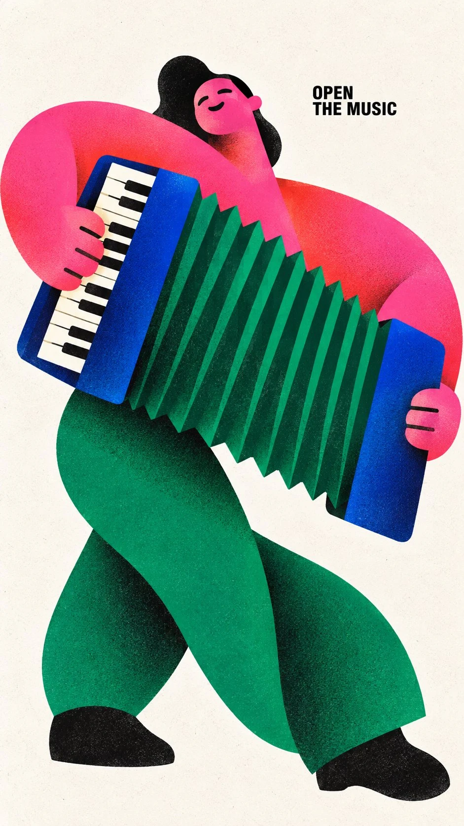 Editorial Character Poster of a Woman Playing