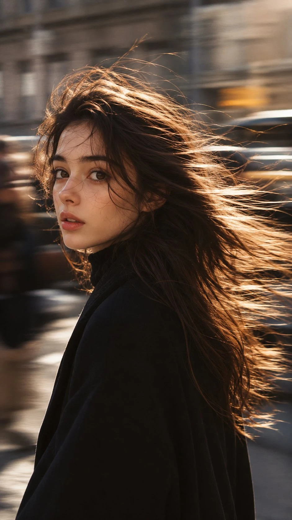 Fashion street portrait of young woman with