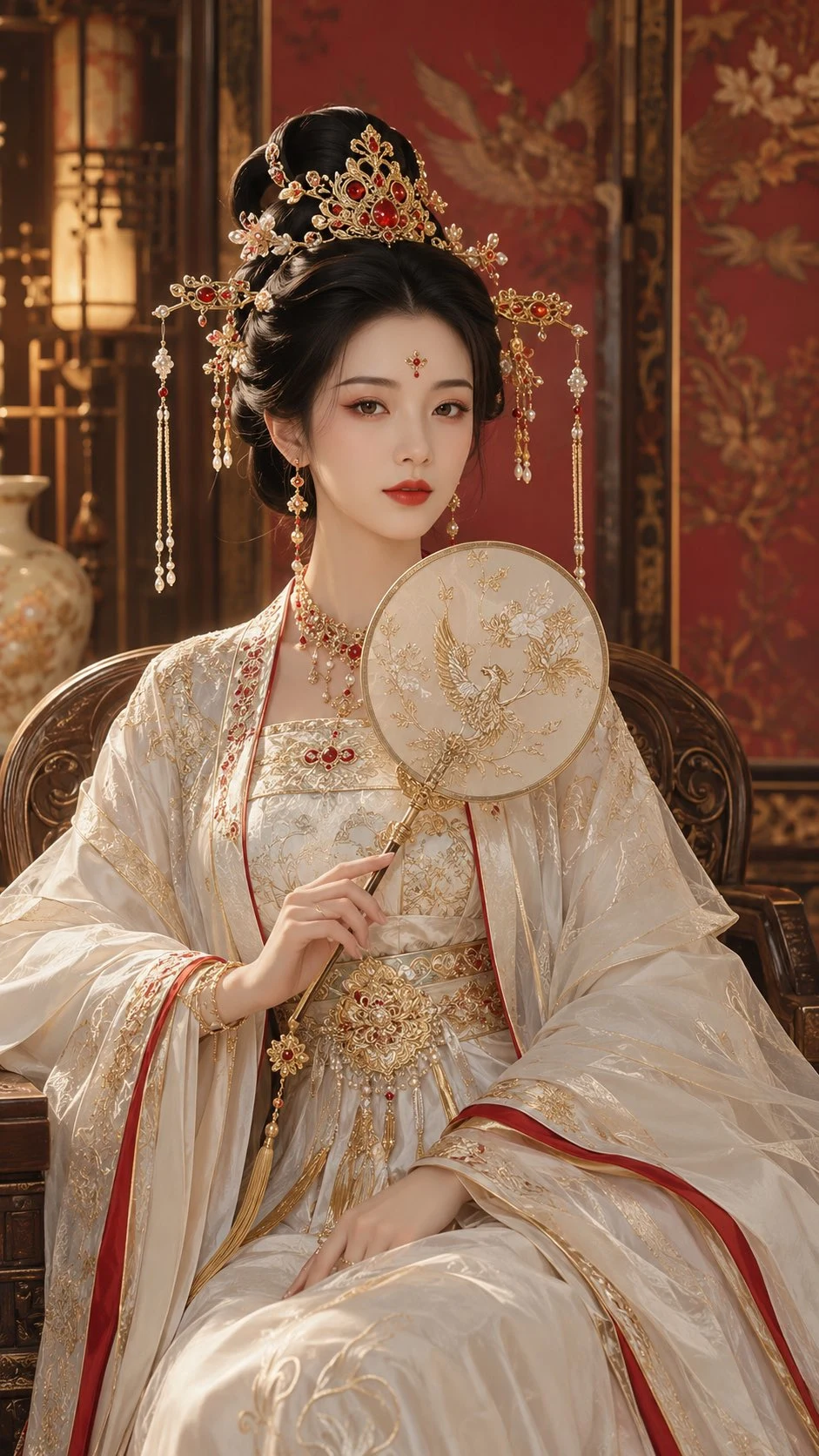Elegant Eastern Noblewoman in Tang Dynasty Hanfu