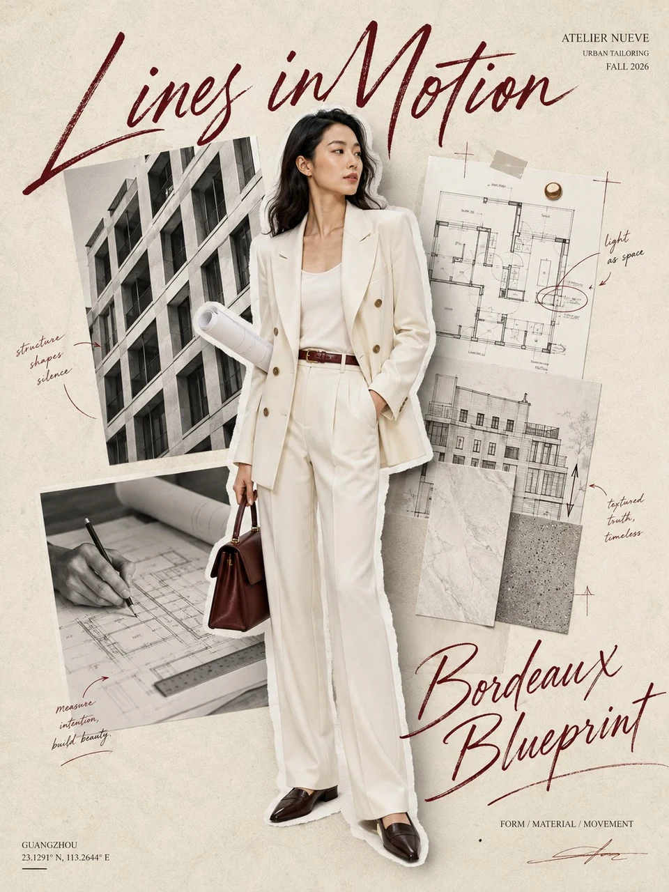 Elegant Architect Scrapbook Editorial Portrait