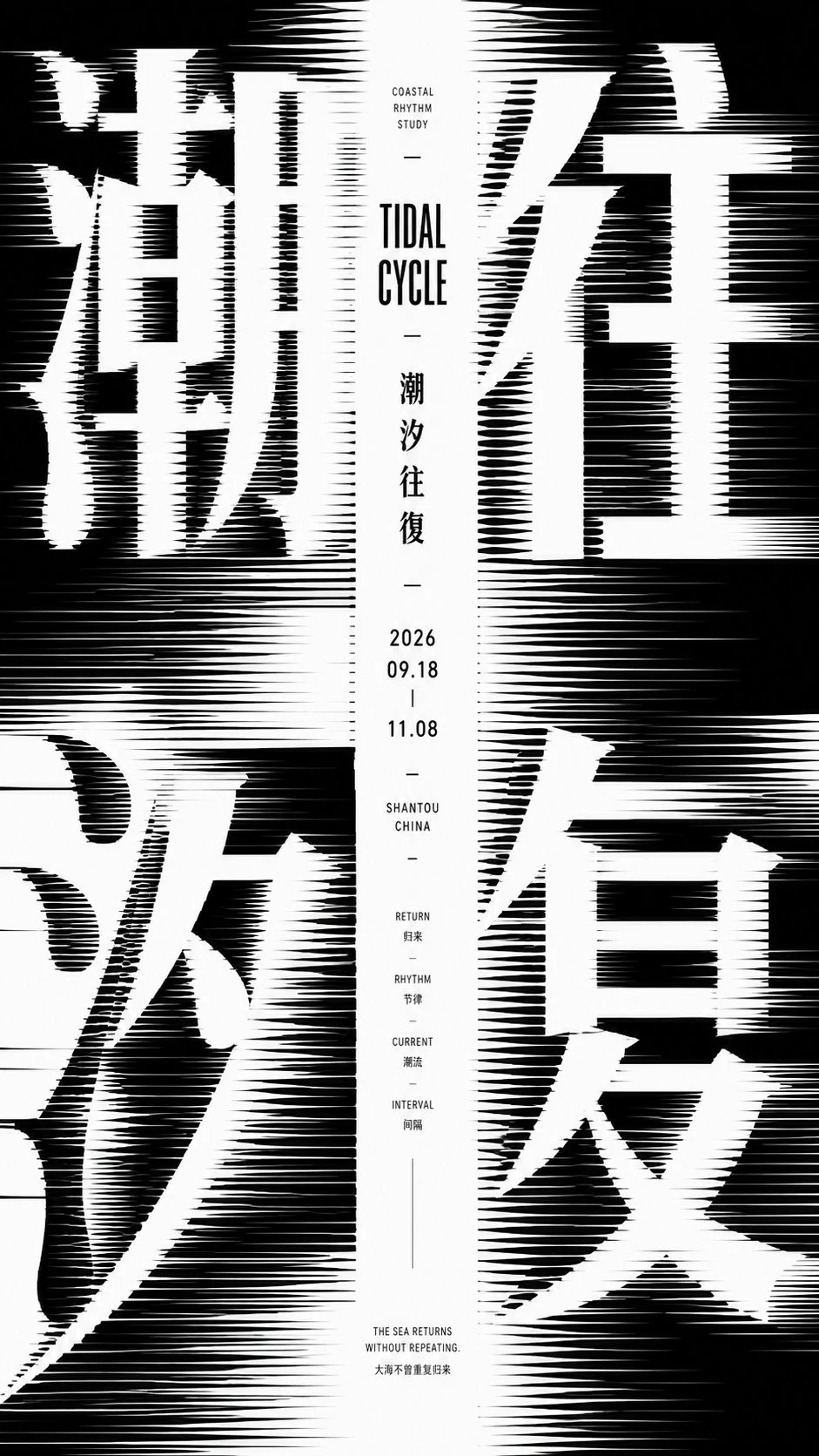 Abstract Experimental Chinese Typography Poster