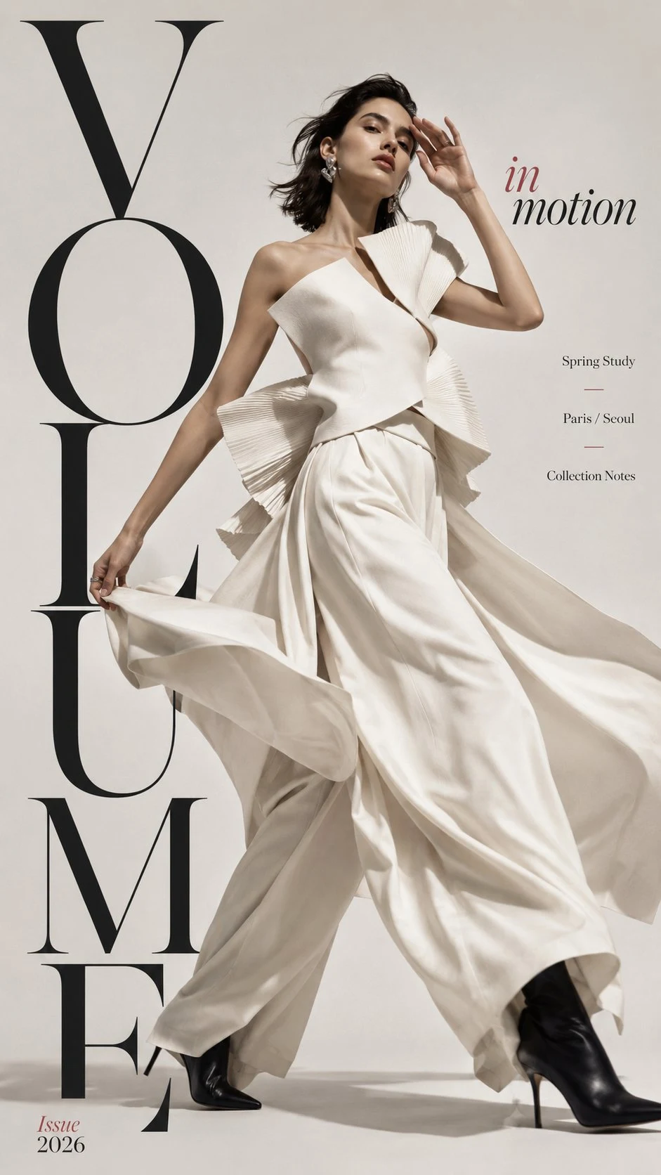 Premium Fashion Editorial Poster With Model And