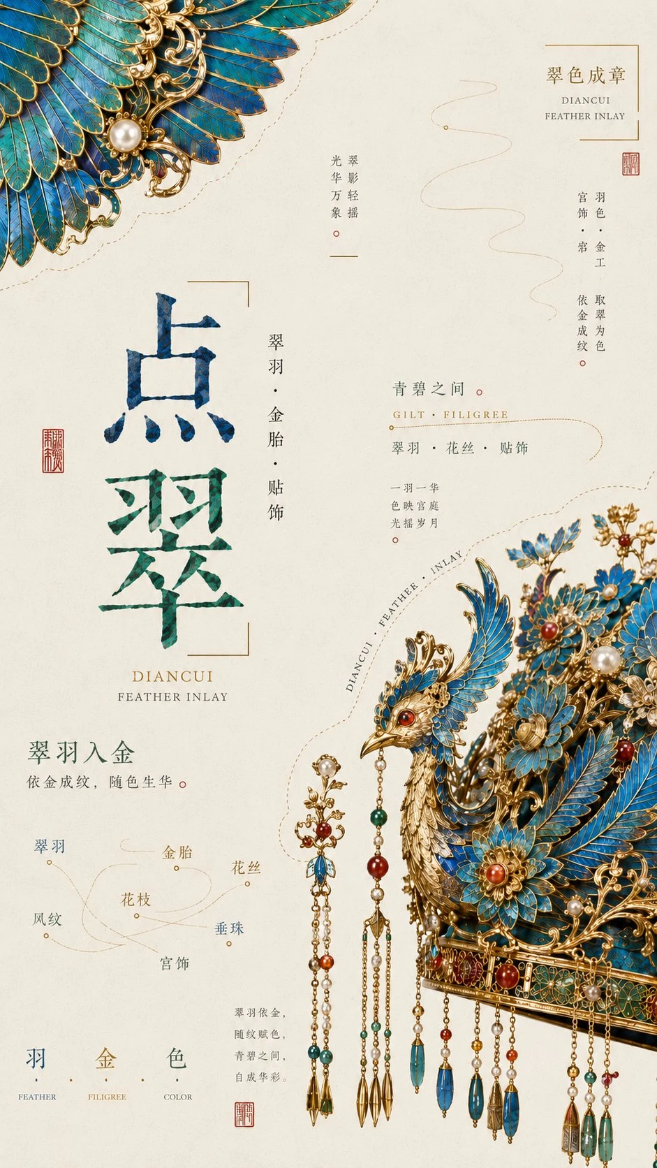 Diancui Feather Inlay Phoenix Heirloom Museum Poster