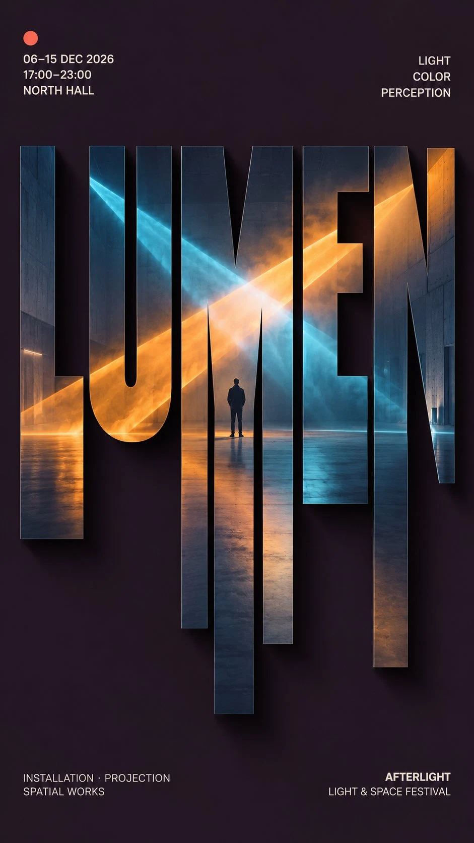 Afterlight Festival poster with sliced LUMEN