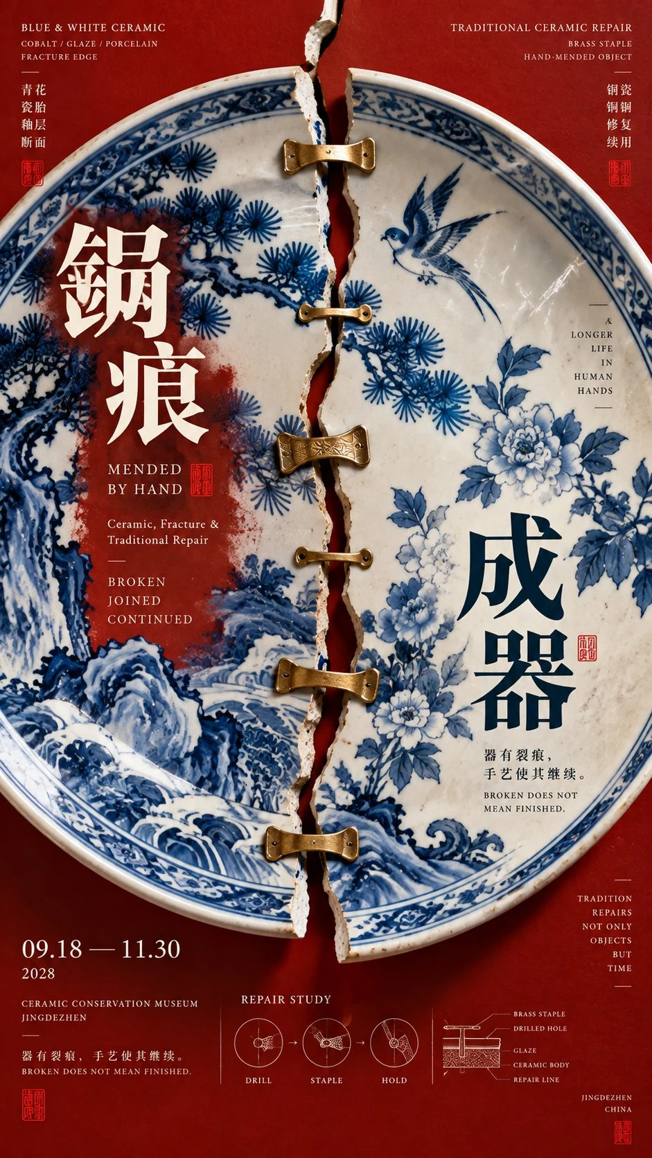 Kintsugi Ceramic Repair Exhibition Poster