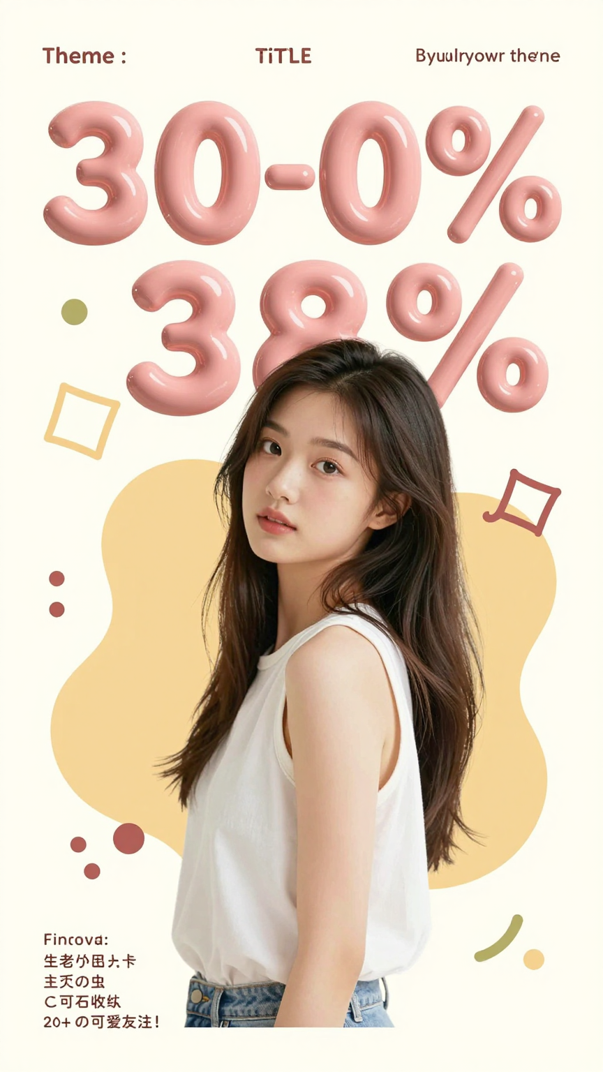 Cute Youth Magazine Cover with Bubble Title