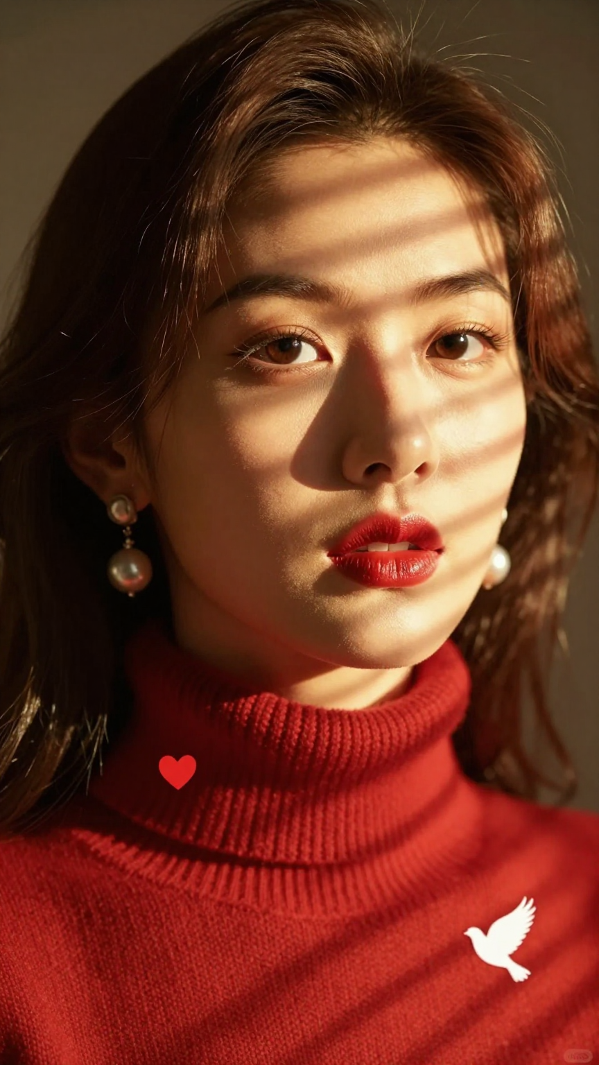East Asian Woman Portrait with Venetian Blind